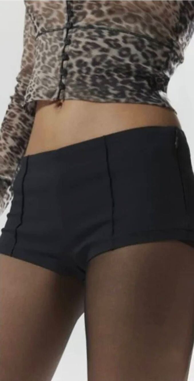 Silence + Noise Sabrina Black Micro Shorts